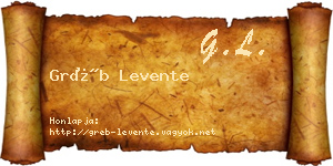 Gréb Levente névjegykártya